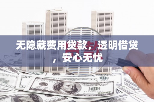 高淳无隐藏费用贷款，透明借贷，安心无忧
