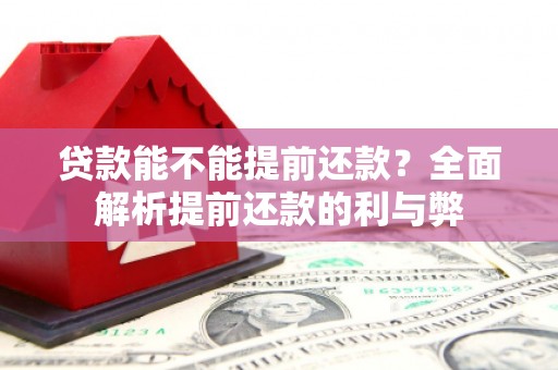 高淳贷款能不能提前还款？全面解析提前还款的利与弊