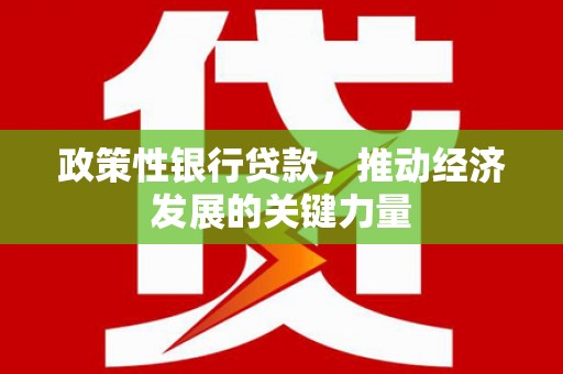 高淳政策性银行贷款，推动经济发展的关键力量