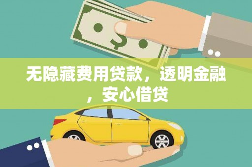 高淳无隐藏费用贷款，透明金融，安心借贷