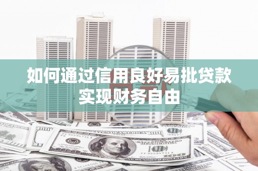 高淳如何通过信用良好易批贷款实现财务自由