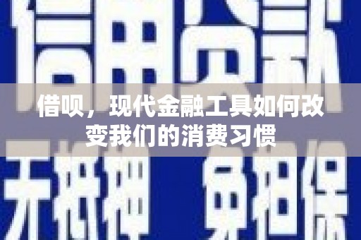 高淳借呗，现代金融工具如何改变我们的消费习惯