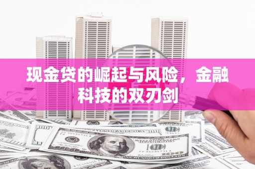 高淳现金贷的崛起与风险，金融科技的双刃剑