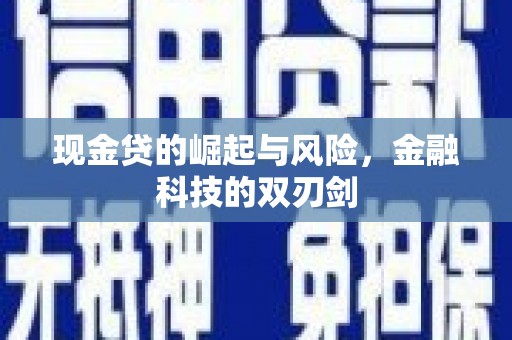 高淳现金贷的崛起与风险，金融科技的双刃剑