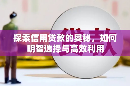 高淳探索信用贷款的奥秘，如何明智选择与高效利用