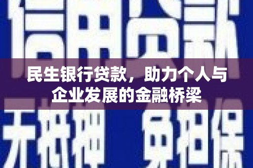高淳民生银行贷款，助力个人与企业发展的金融桥梁