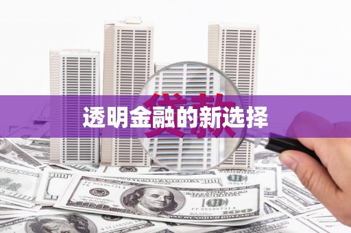高淳透明金融的新选择